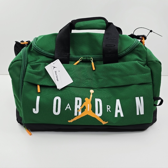 Nike Jordan Velocity Duffle Bag with Shoe Garage Pine Green Black NWT - Picture 3 of 9
